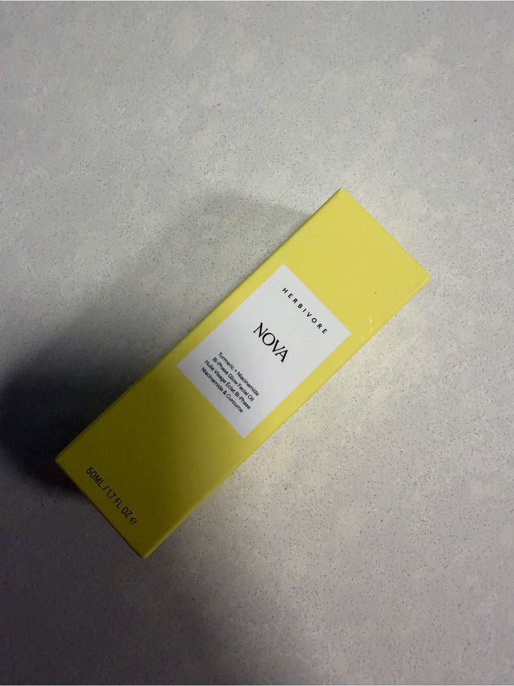 Herbivore NOVA Tumeric + Niacinamide Facial Oil - Bright Yellow Box